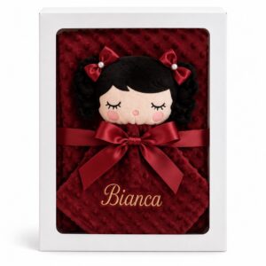 KIT MANTA COM NANINHA BONEQUINHA CACHINHO MARSALA