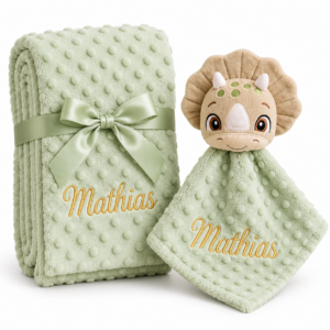 KIT MANTA COM NANINHA DINO VERDE MENTA