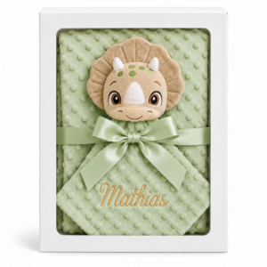 KIT MANTA COM NANINHA DINO VERDE MENTA