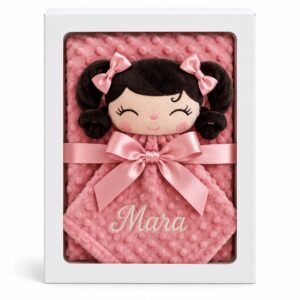 KIT MANTA COM NANINHA PERSONALIZADO BONECA LACINHO ROSÊ